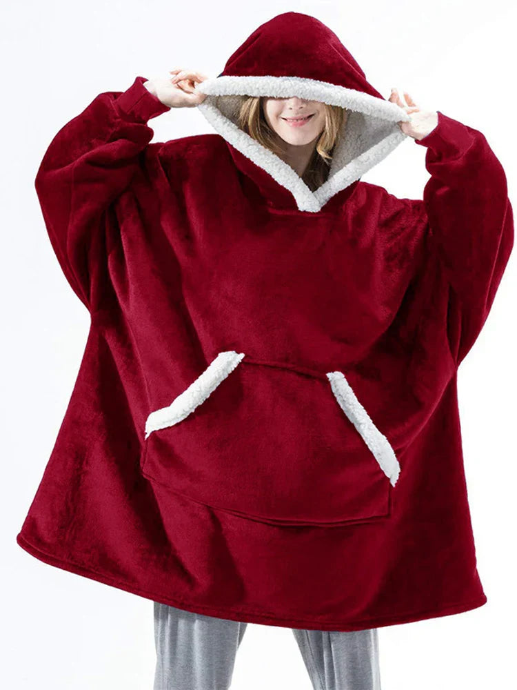 FleeceWrap - Maglione polare con cappuccio