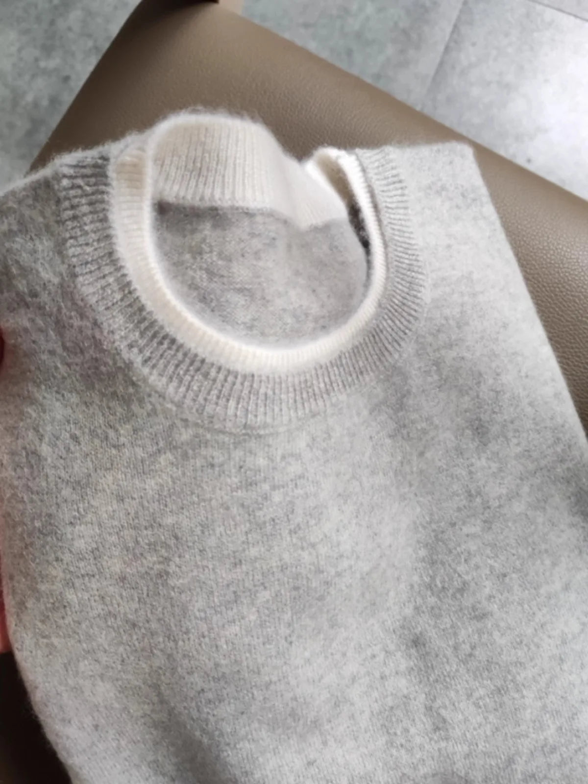 Emperoe Goat Dame Rundhalset Pure Cashmere 100 % sweater – Efterår/vinter Loose-Fit striktrøje