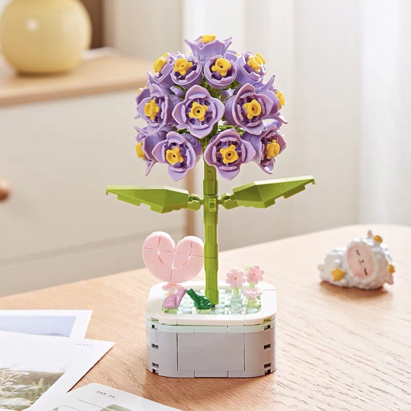 Flower Pot Building Block Decor