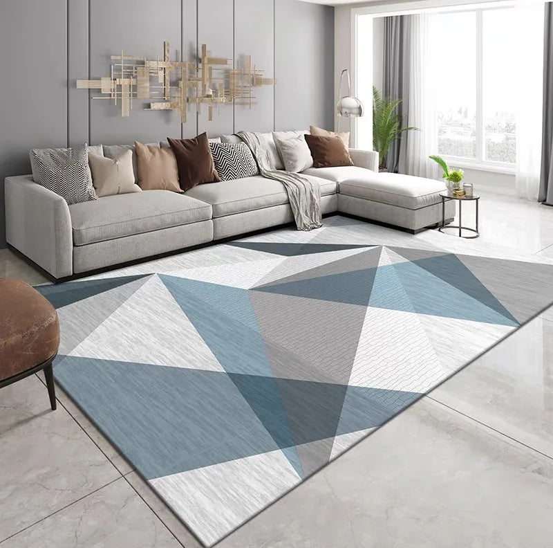 VIKAMA Crystal Velvet Nordic Rug – Luxurious 3D Printed Carpet for Home