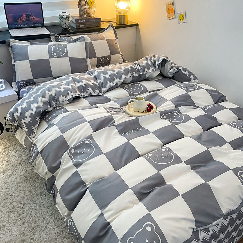 Zachte Checkerboard Beddengoedcollectie