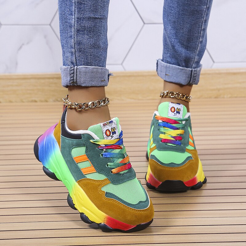 Mathilda Trainer | Casual orthopedische sneakers in verschillende kleuren | Regenboogschoen