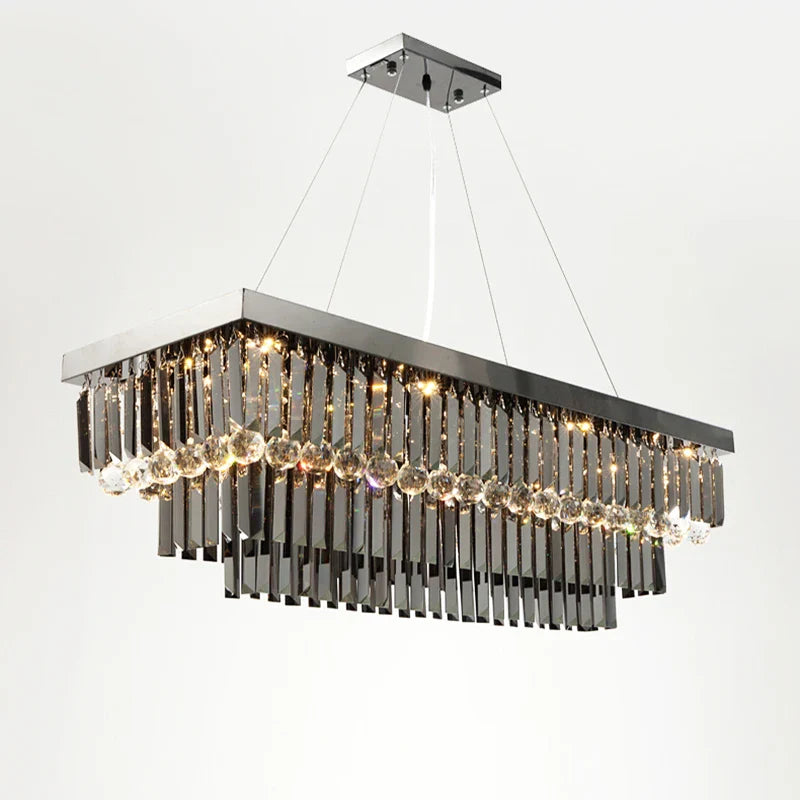 Lustre en cristal noir Katie