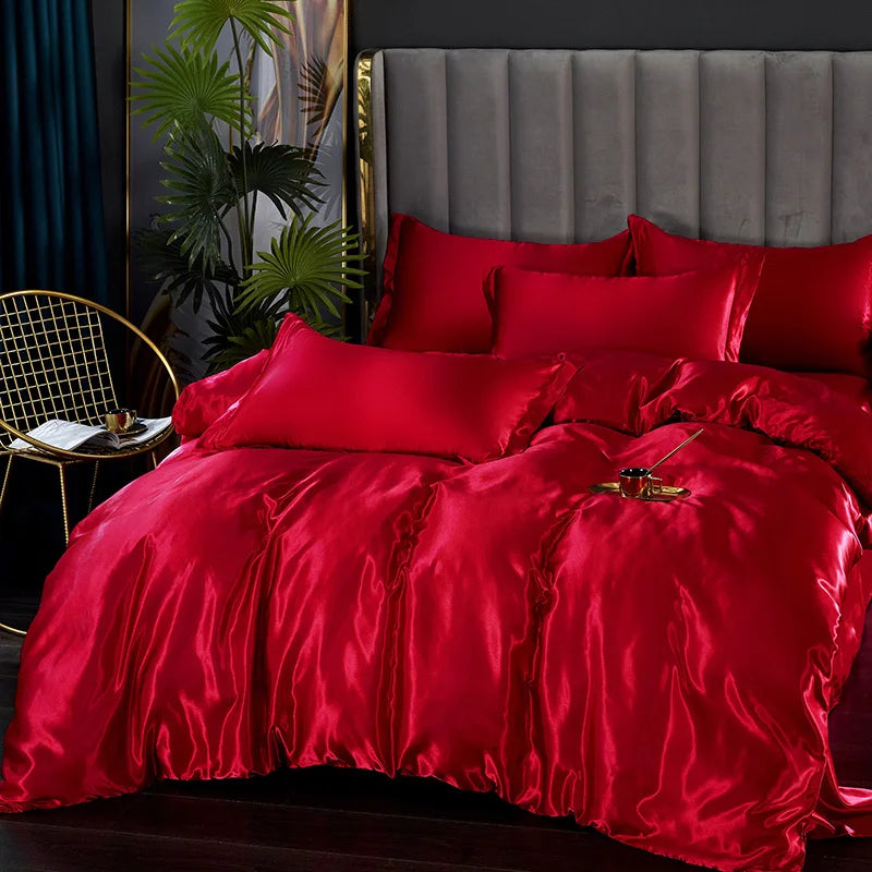 Luxurious Silk Bedding Ensemble: Elegance in Every Thread