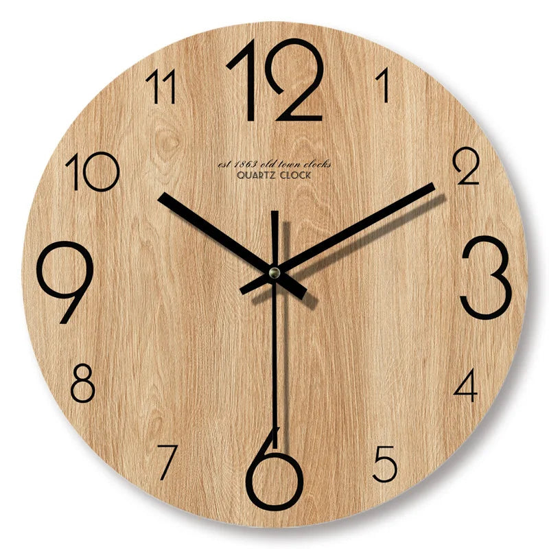 WoodGrain – Reloj de pared con diseño de madera