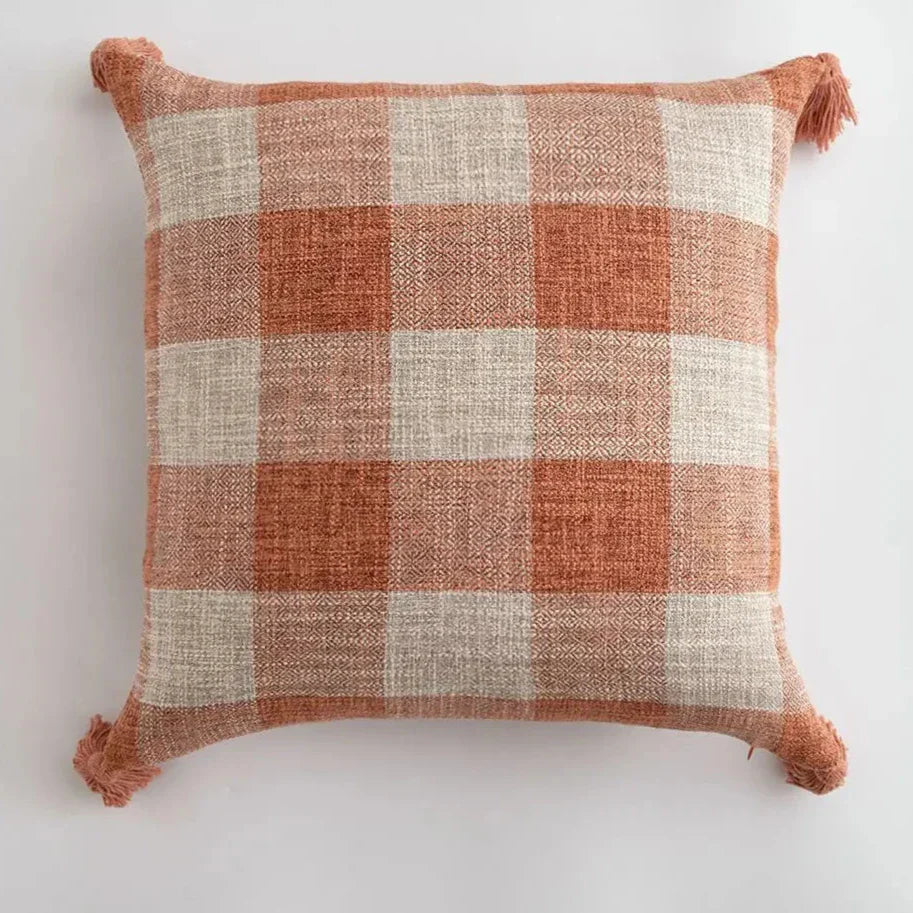 CreamCozy - Housse de coussin décorative avec lin