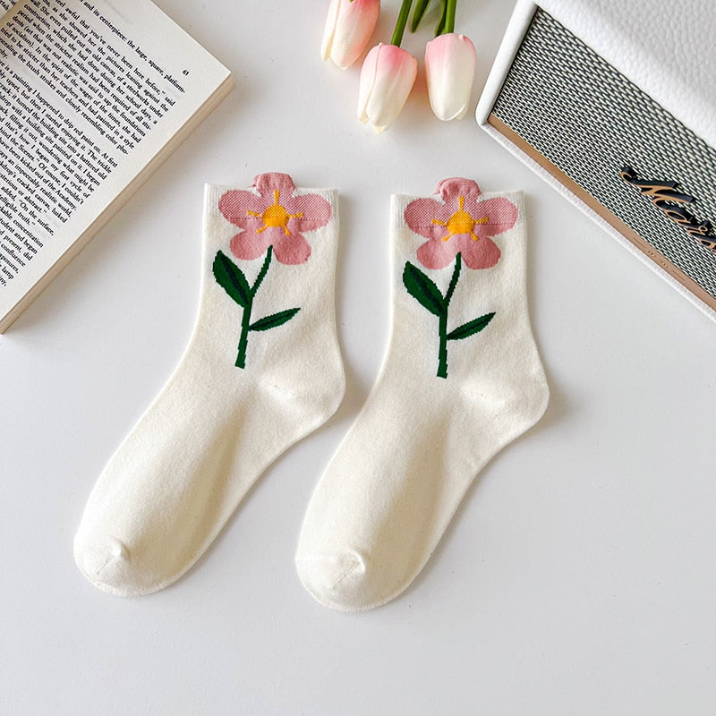 Chaussettes à fleurs