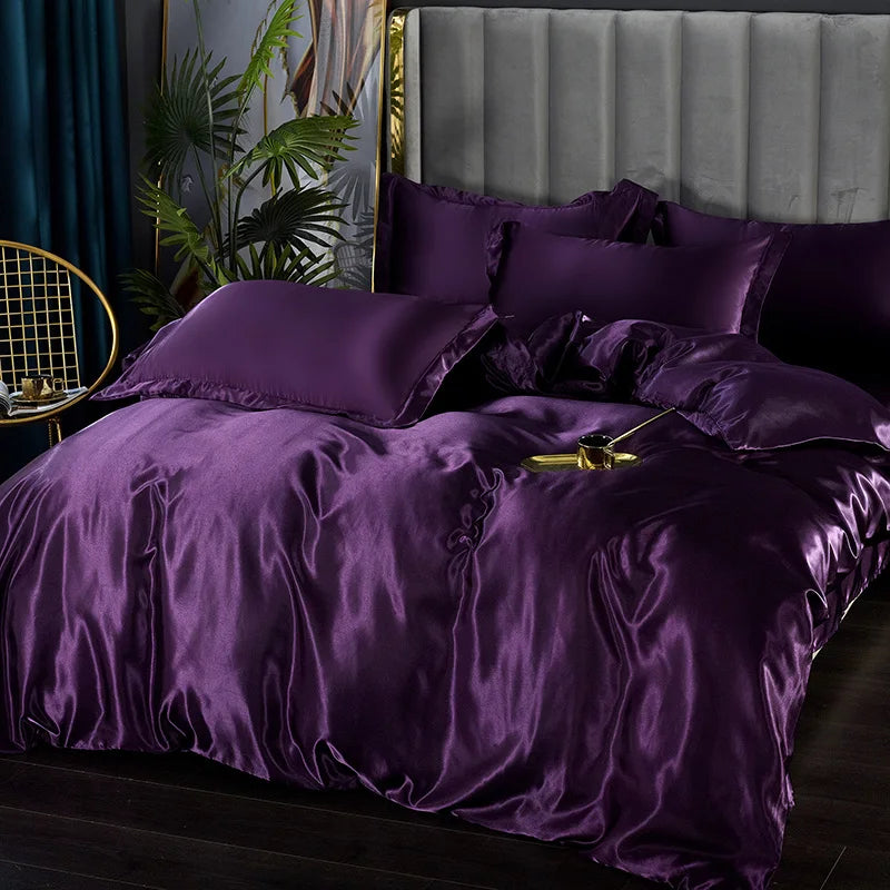 Conjunto de ropa de cama de seda de lujo: elegancia en cada hilo