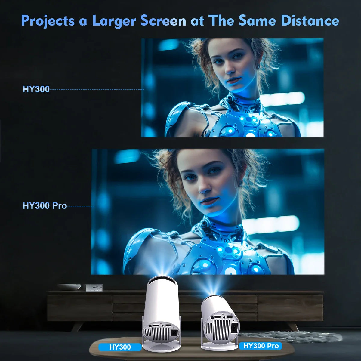 Bring Movies to Life with a 130-Inch Display & 4K Support!