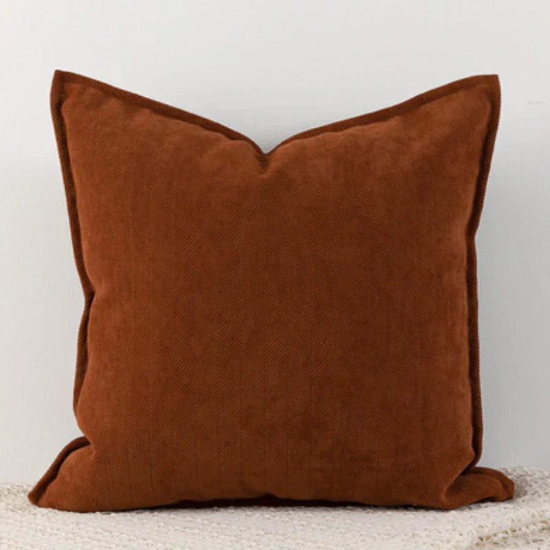 ChenilleCozy - Housse de coussin unie pour la décoration de la maison et de la chambre à coucher