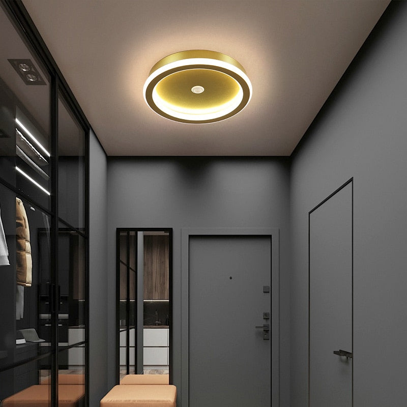 Plafonnier LED avec capteur de mouvement PIR humain, pour couloir de chambre à coucher