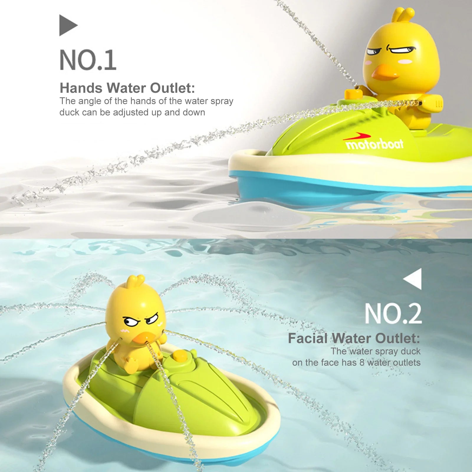 Jouet de bain électrique petit canard jaune