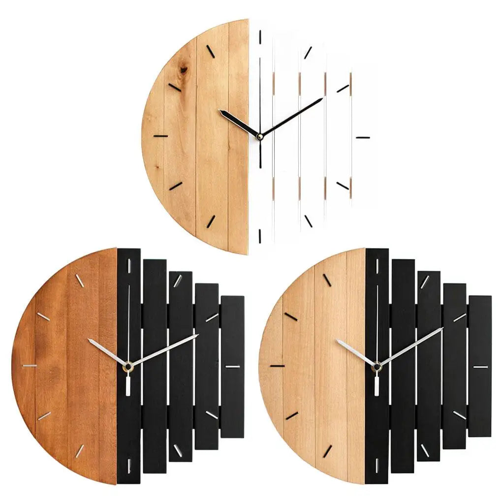 Reloj de pared de madera rústico de 12 pulgadas