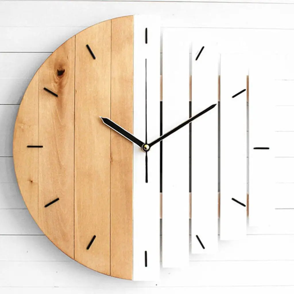 Reloj de pared de madera rústico de 12 pulgadas