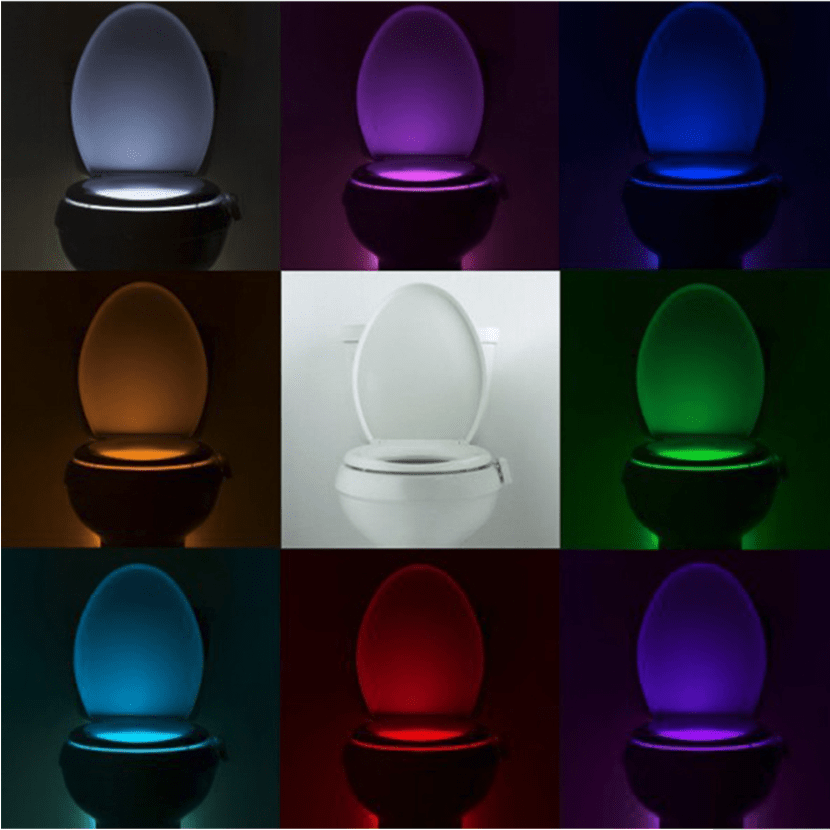 Glow toilet lys