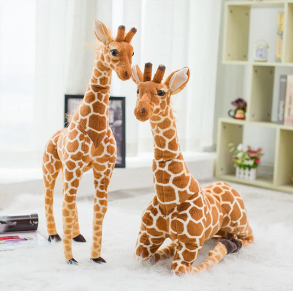 Girafe géante en peluche réaliste