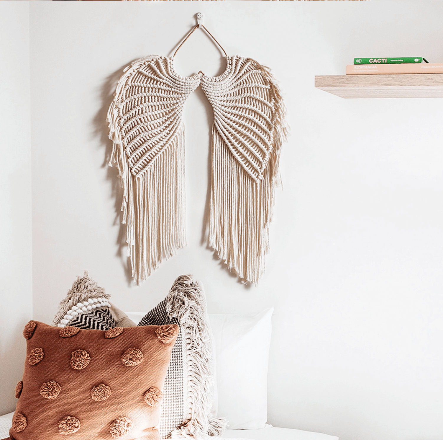 Angel Wings Macrame Hanging Wall Decor