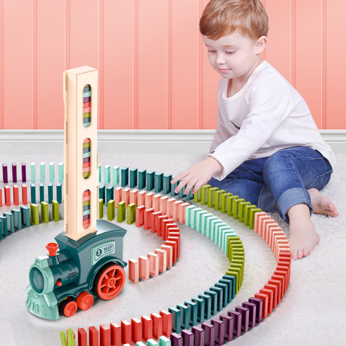 Domino Express Train Adventure Set – Der automatische Domino-Legezug