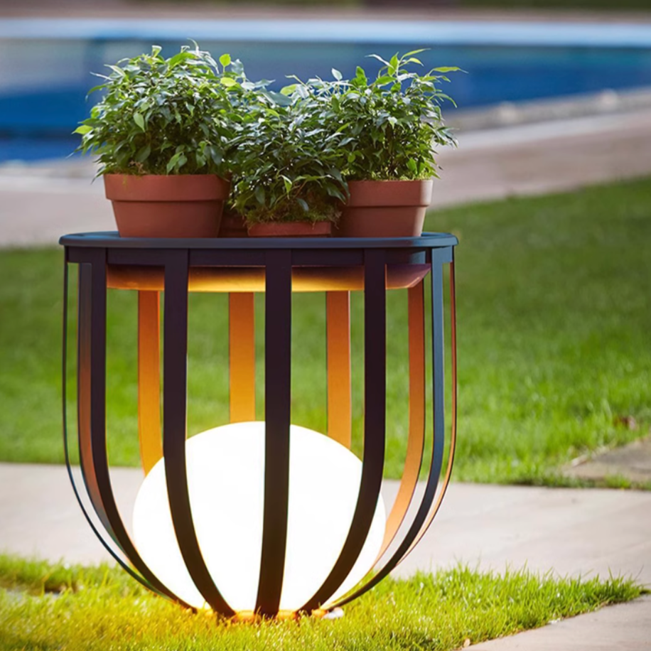 Luz solar para soporte de flores: elegante iluminación exterior con energía solar, decoración de jardín resistente a la intemperie