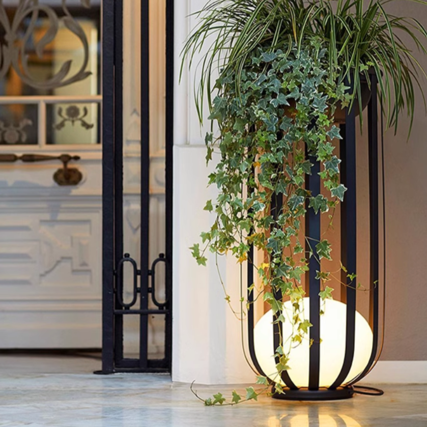 Luz solar para soporte de flores: elegante iluminación exterior con energía solar, decoración de jardín resistente a la intemperie