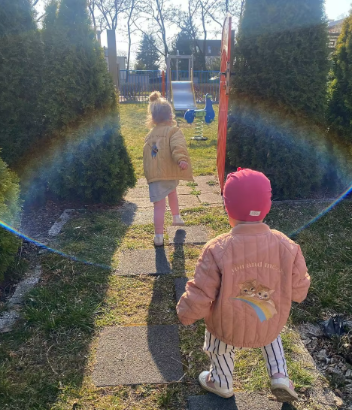 Rainbow Angel kinderwinterjas van lamswol en katoen - Gezellig cartoonontwerp voor jongens en meisjes