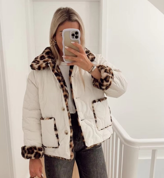 Lena's Luxe Reversible Leopard Coat - Winter Street Style Damjacka