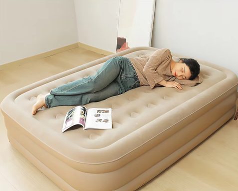 Matelas Gonflable de Luxe Sara – Lit Glamping Ultra-Épais avec Pompe Intégrée