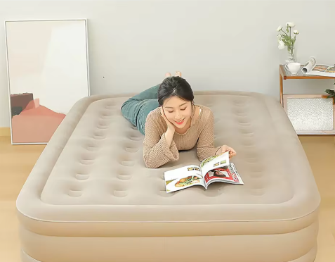 Matelas Gonflable de Luxe Sara – Lit Glamping Ultra-Épais avec Pompe Intégrée