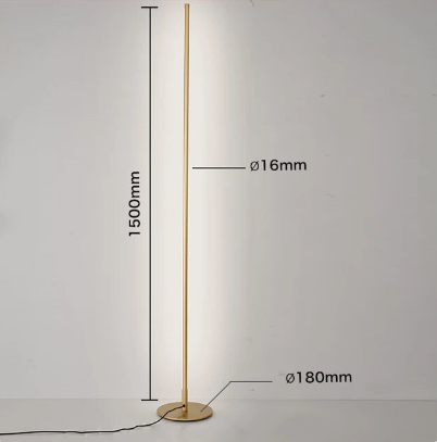 Moderne gulvlampe med lys munn