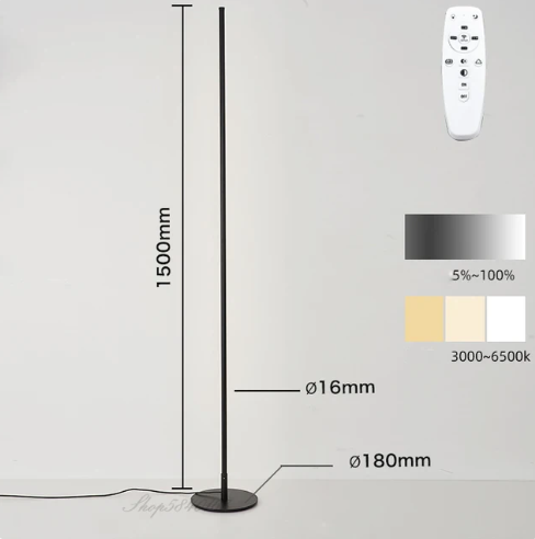 Moderne gulvlampe med lys mund