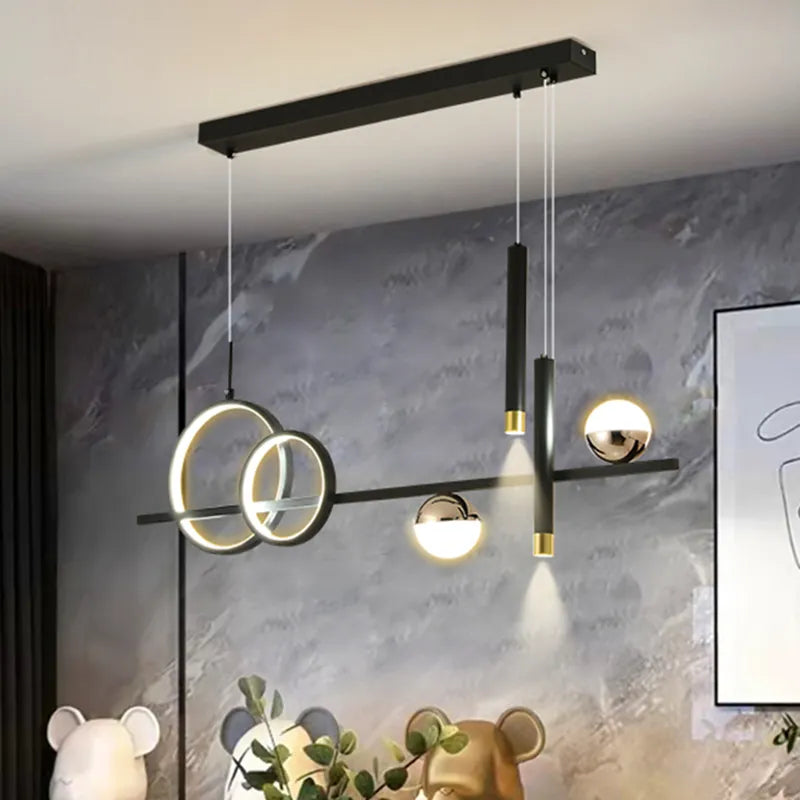 Komnab Modern Minimalistisk LED-pendellys med fjernkontrollspotlight