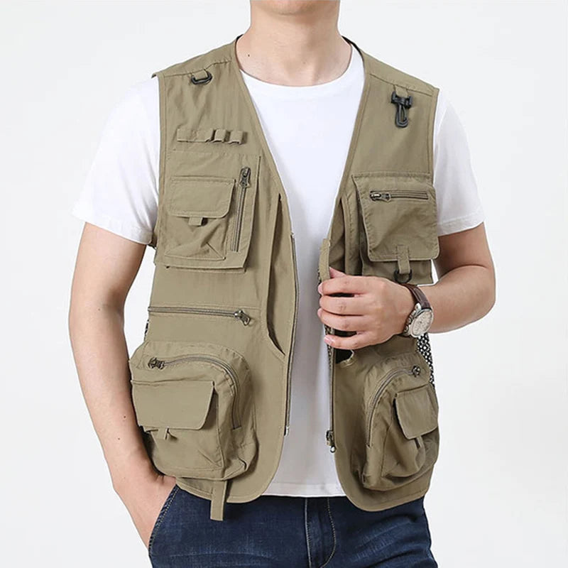 14 Lommer Cargo Tactical Vandring Fiskevest