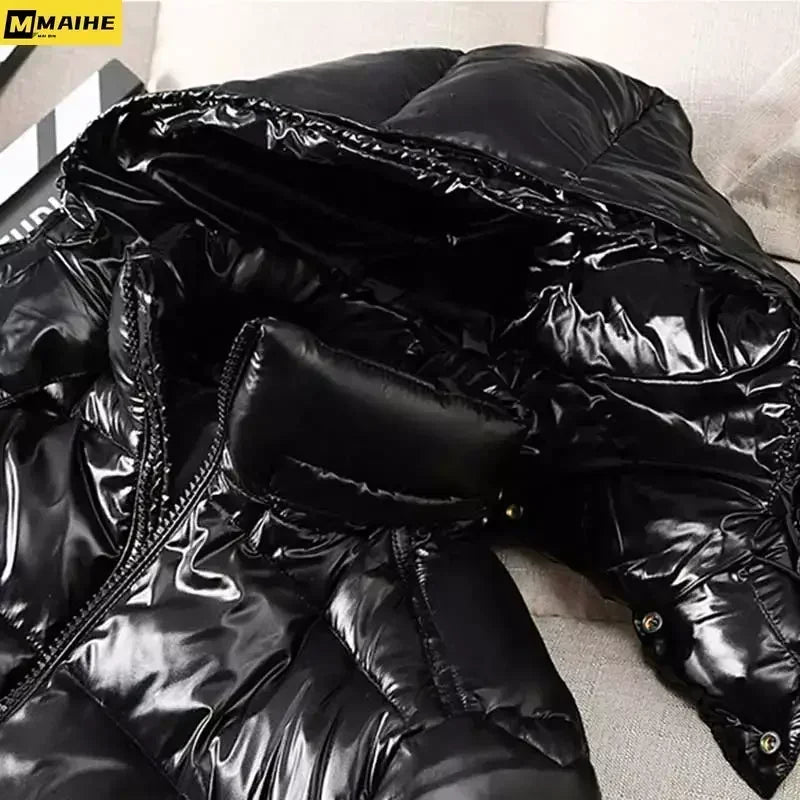 Glossy Plush Warm Down Jacket for Men