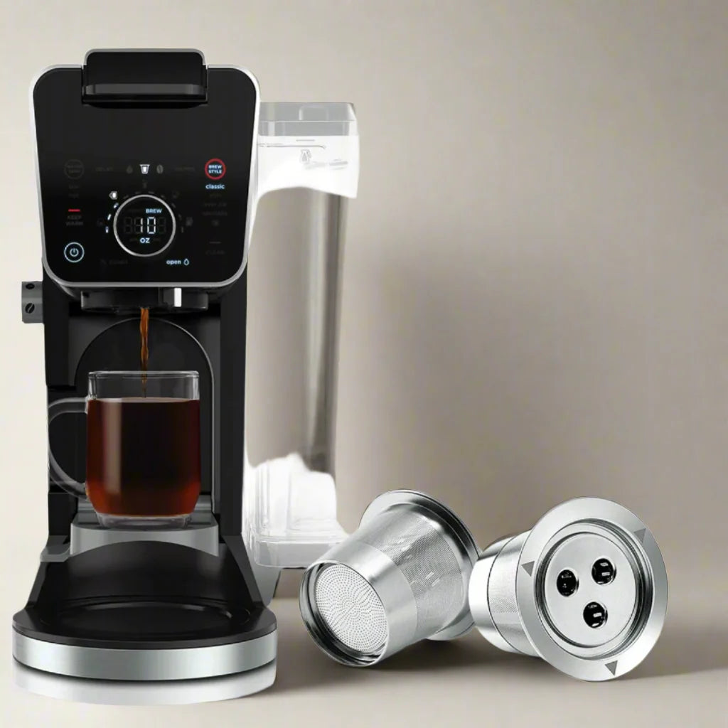 Återanvändbara rostfria K-Cup kaffepodsfilter för Dual Brew Pro-maskiner