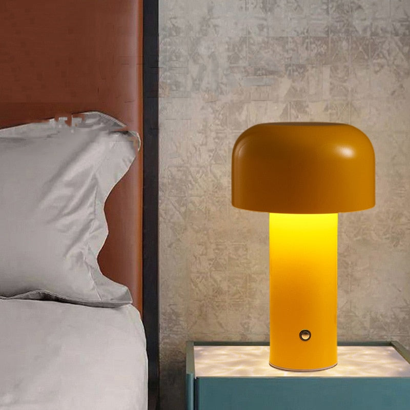 Lampe de table sans fil champignon de style italien