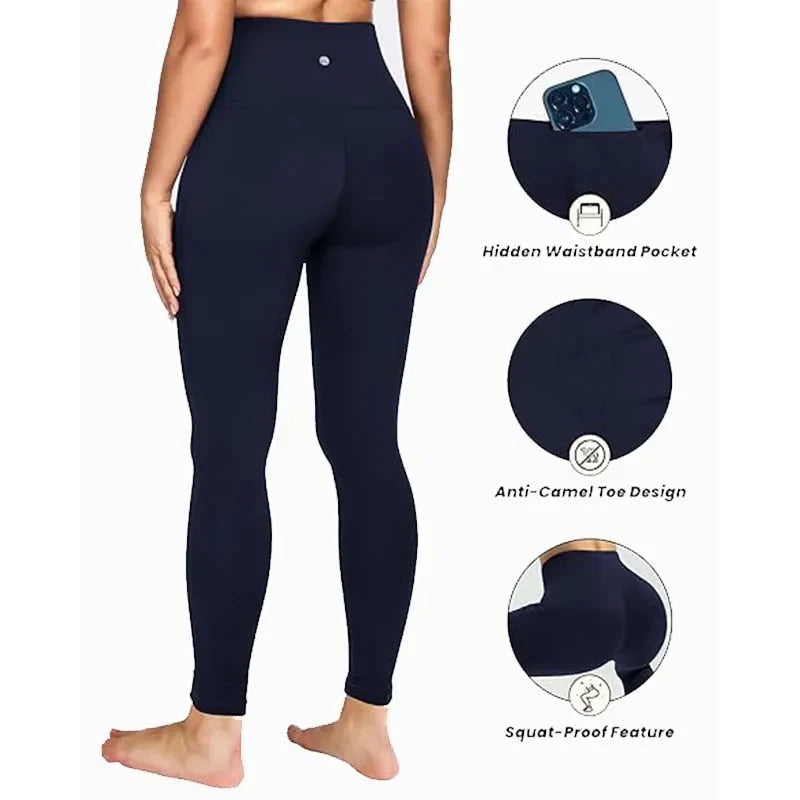 Hochtaillierte Bauchkontroll-Wellness-Leggings