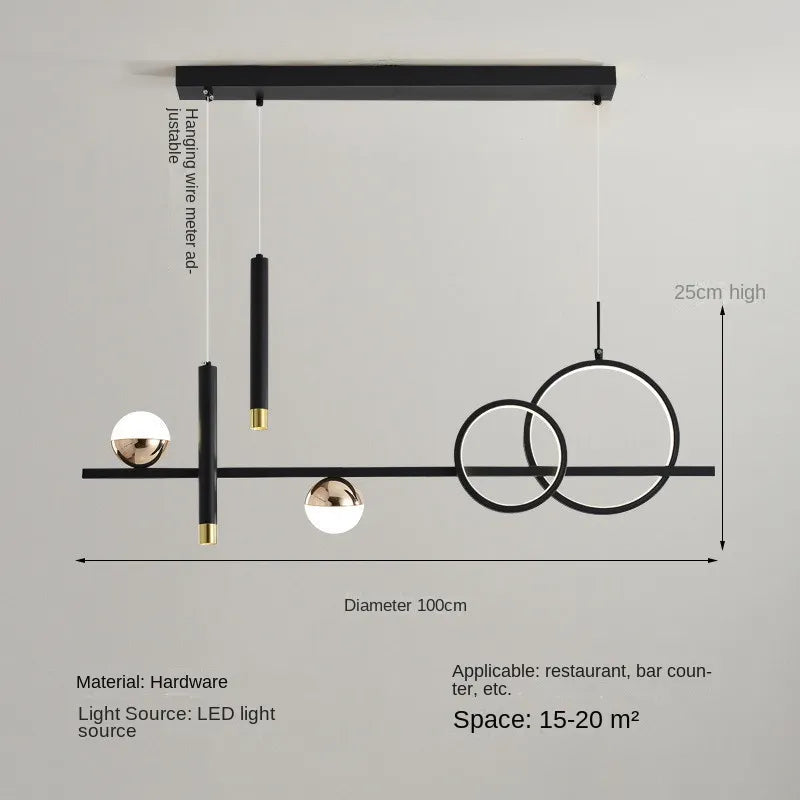 Komnab Modern Minimalistisk LED-pendellys med fjernkontrollspotlight