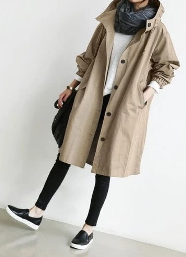 Cappotto elegante | Trench/giacca lunga alla moda da donna cambiano stagione 2024