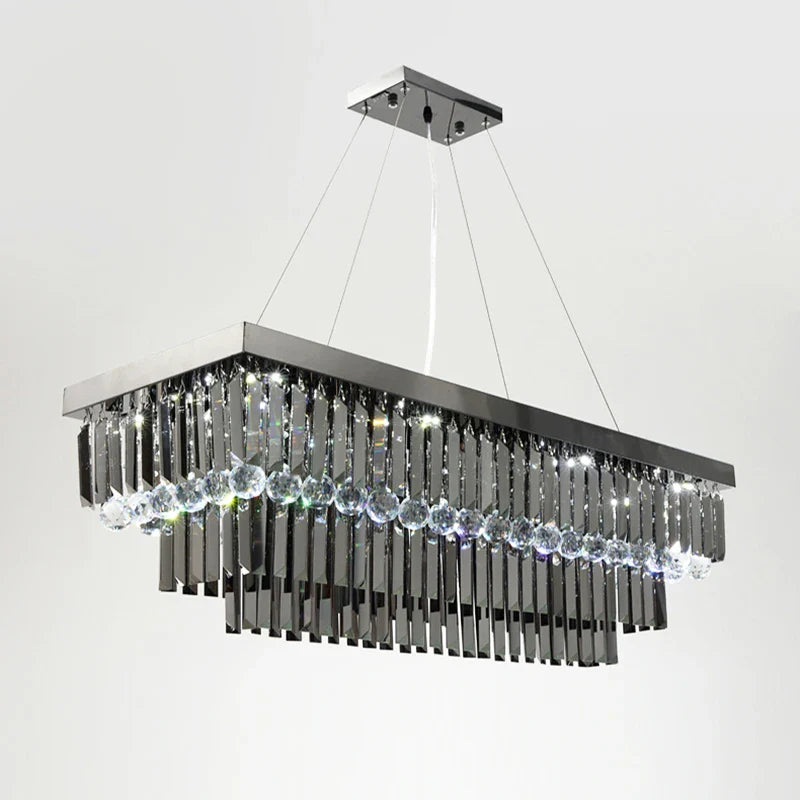 Lustre en cristal noir Katie