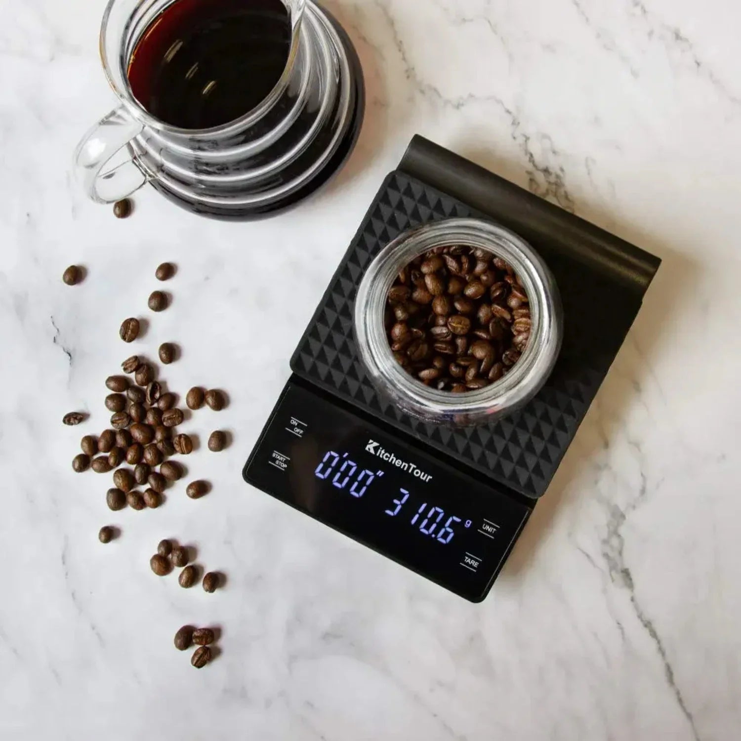 Multifunktionell Digital Kaffe Vågs med Timer – Högprecisions LCD Skärm för Pour Over, Dropp- och Espresso Bryggning