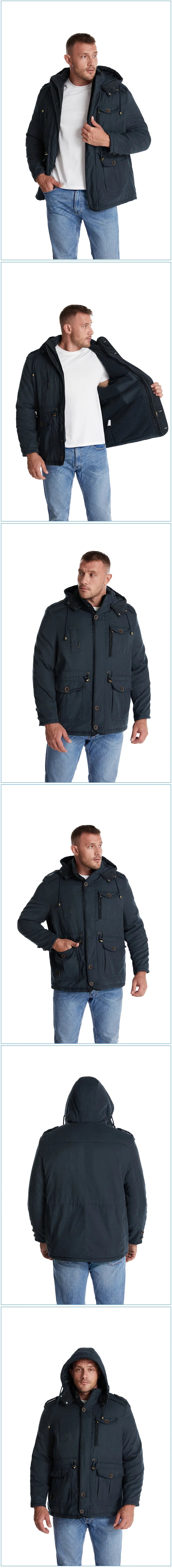 Stylische warme Parkajacke für Herren mit Kapuze