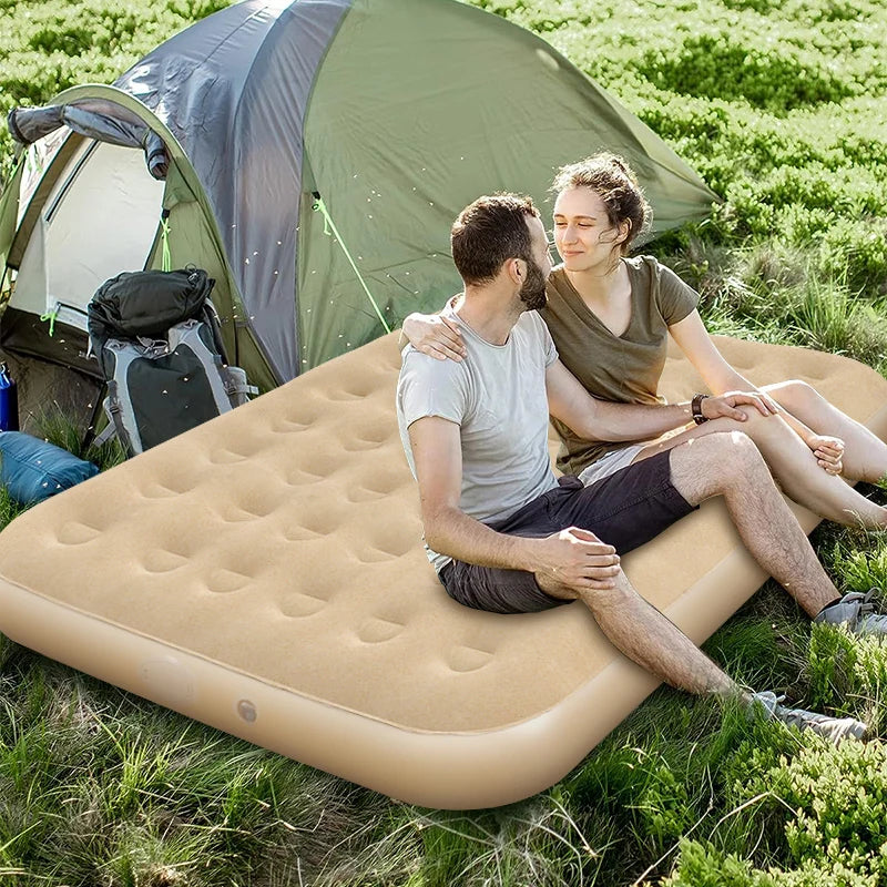 Matelas Gonflable de Luxe Sara – Lit Glamping Ultra-Épais avec Pompe Intégrée