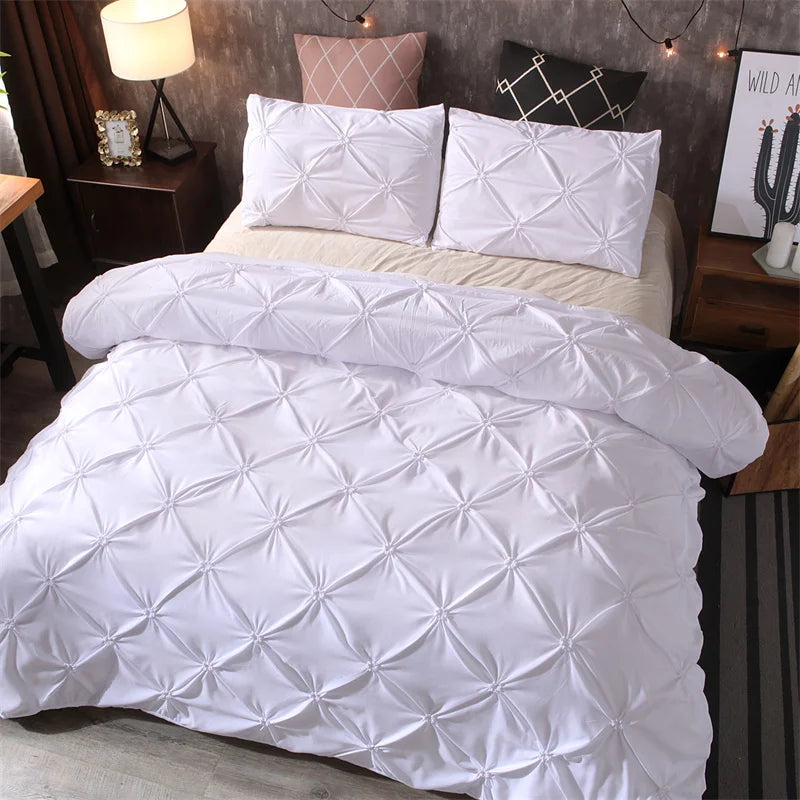 Diamond Pintuck Duvet Cover 3-delt Sengesett