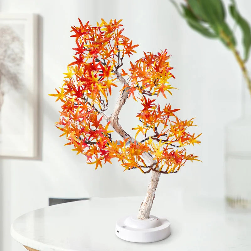 MapleGlow - Lámpara LED con forma de árbol y hojas de arce