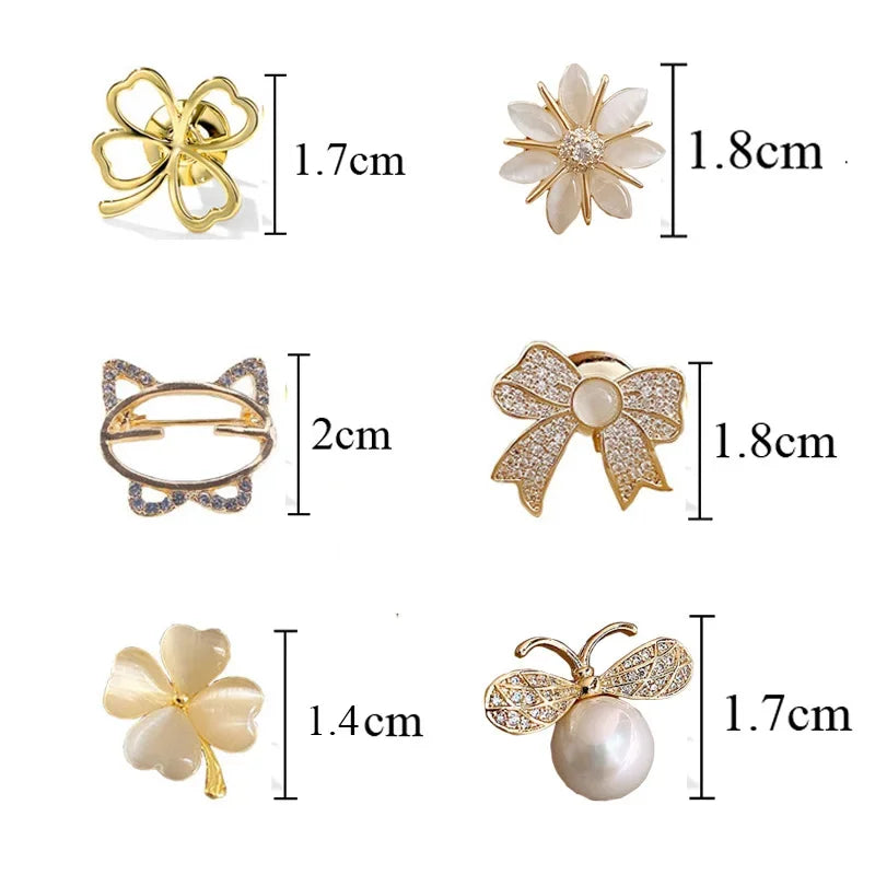 Blooming Elegance: Fashion Flower Bow Brooch Set for Women