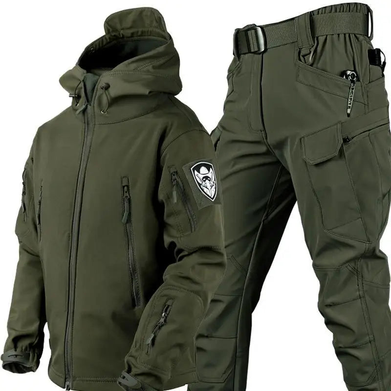 Outdoor - Camo pluche jasset - Verdikte jas en broek voor herfst/winter