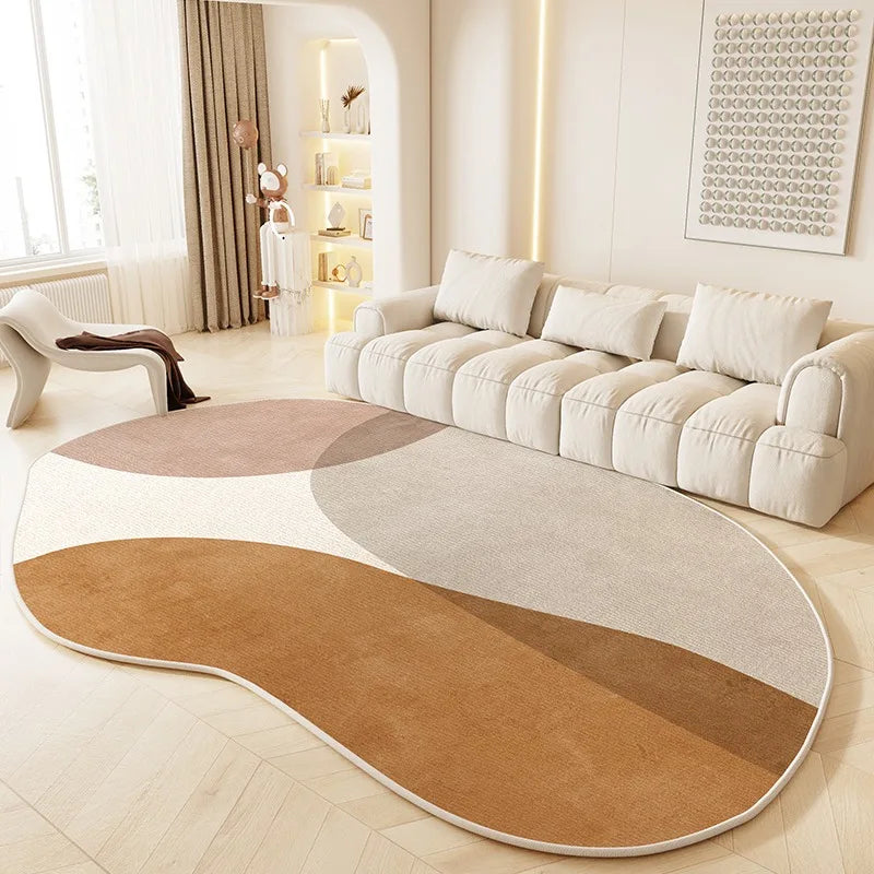 Tapis doux et moelleux en forme irrégulière Winnie – Tapis antidérapant confortable pour le salon et la chambre