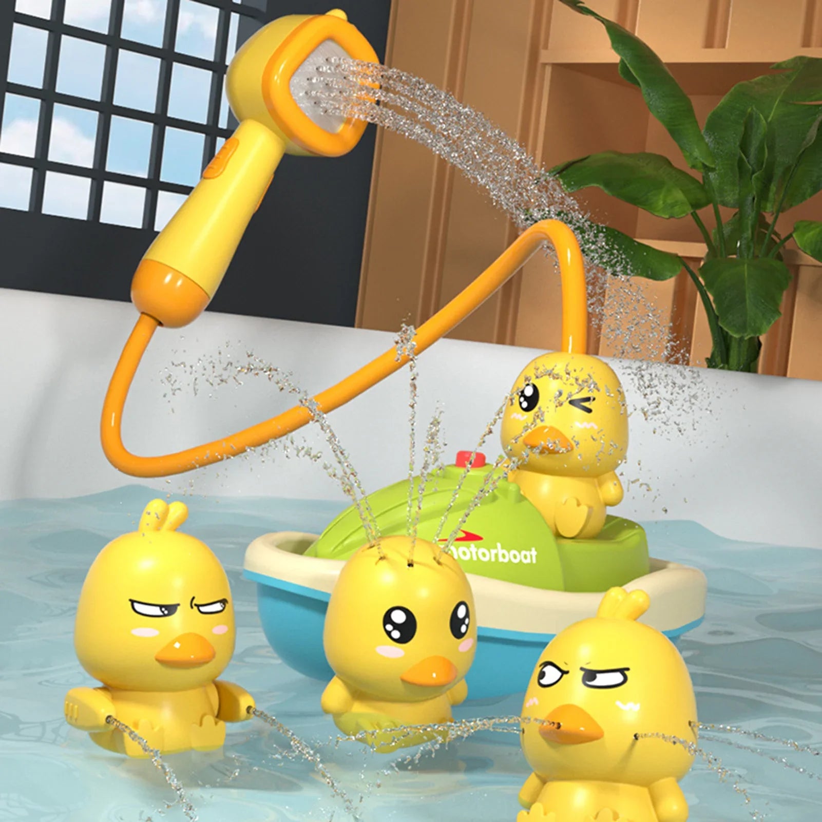 Jouet de bain électrique petit canard jaune