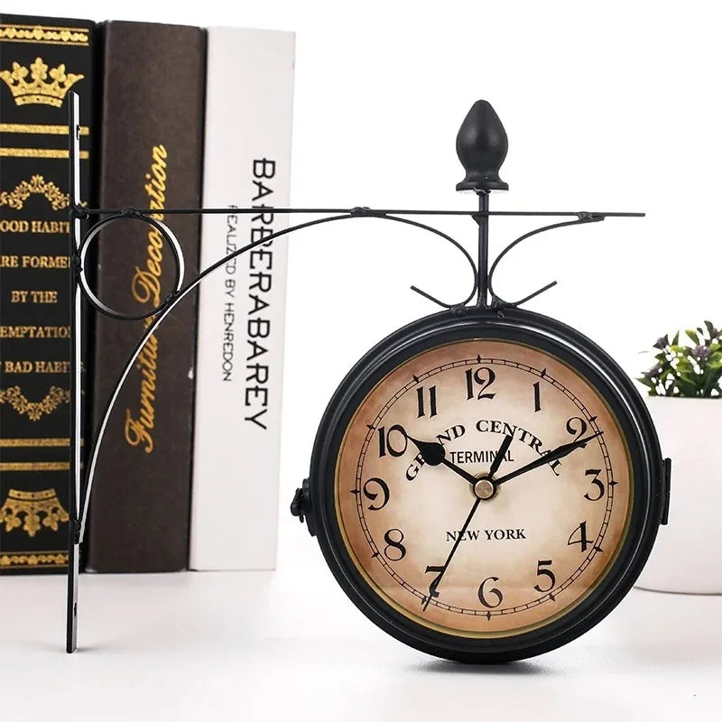 RetroTime – Reloj de pared vintage de doble cara