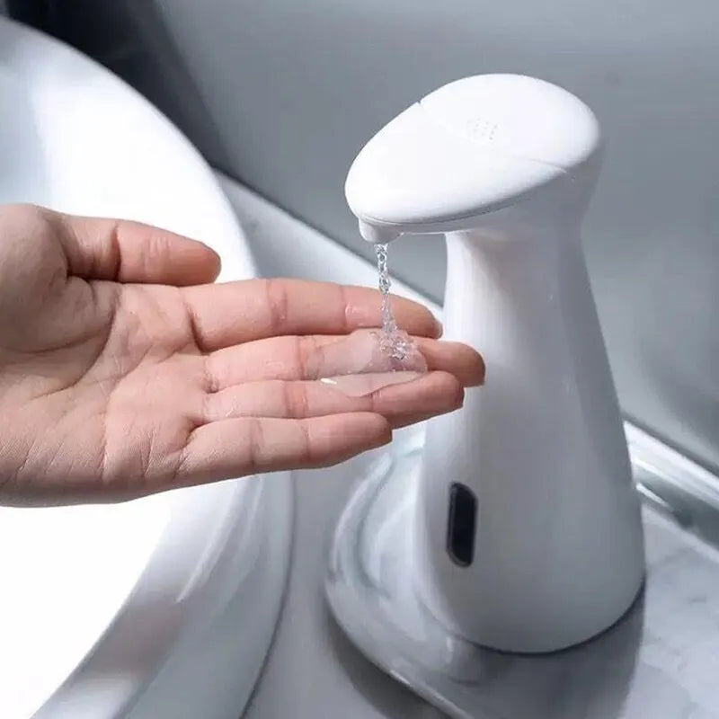 SmartSense Automatic Soap Dispenser – Sleek White Touchless Design, Waterproof & Durable